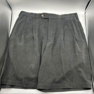 Jos‎ A Bank Men'sGray Silk Pleated Golf Dress Shorts Size 35